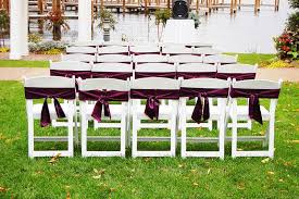 Bayview Event Center Eggplant White Wedding 2 Garden Chairs Outdoor Furniture Sets Outdoor Chairs