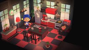 The kitchen island is a houseware item in animal crossing: My Red Black Kitchen Animalcrossing