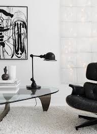Black White And Gray All Over Monochromatic Copenhagen Townhouse Room Decor Lounge Chairs Living Room Modern Room