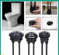 Botão De Descarga De Vaso Sanitário Preto 38/48/58mm Reparação De Tanque  Duplo Cabeça Redonda Banheiro
