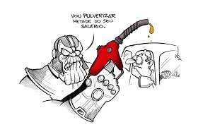 B) à redução do valor da energia elétrica e aumento da gasolina. Brum On Twitter Charge Da Tribuna Do Norte Charge Brum Gasolina Brasil Critica Aumento Combustivel Thanos