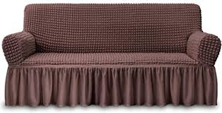 Top selected products from our brands. Amazon Com Niceec Sofa Slipcover Brown Sofa Cover 1 Piece Easy Fitted Sofa Couch Cover Universal High Stretch Durable Furniture Protector With Skirt Country Style 3 Seater Chocolate Brown Home Kitchen