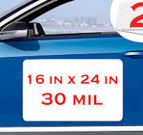 Amazon.com: Car Magnet Sheet 16" x 24" 2 Pack - White Blank Automotive  Magnets for Company Advertising, Print or Sticker - Strong Non Adhesive  Vinyl ...