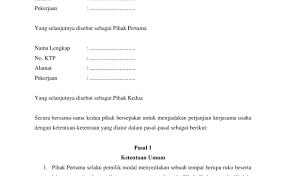 Pengertian dan penggunaan perjanjian kerjasama. Contoh Surat Perjanjian Kerjasama Bagi Hasil Restoran Dapatkan Contoh Cute766