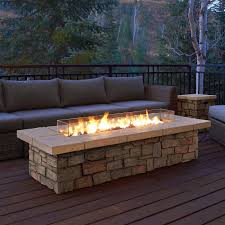 Diy rectangle propane fire pit. Real Flame Sedona Rectangle Propane Gas Fire Table With Optional Tank Cover Fire Pit Tank Cover 66 In Walmart Com Walmart Com