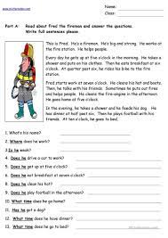 Fred The Fireman Reading Comprehension Reading Comprehension Worksheets Reading Comprehension Lessons Comprehension Worksheets