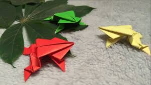 Cara membuat origami katak lompat. Origami Katak Lompat Jumping Frog Youtube