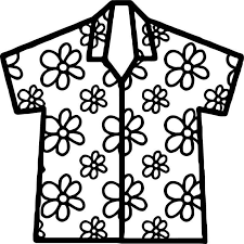 Hawaiian Shirt Coloring Page In 2020 Coloring Pages Printable Flash Cards Hawaii Shirt