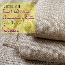 There's no wrong gift to celebrate the 4th anniversary. Traditional 4th Wedding Anniversary Gifts For Her Linen Gift Canyon