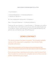 Employment Interview Rejection Letter Collection Letter Lettering Rejection