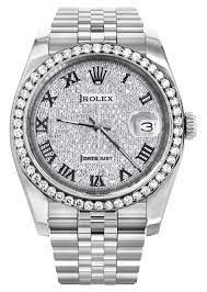Nieuwe Stijl Verborgen Sluiting Diamanten Rolex Datejust Horloge 36mm Full Frostnyc