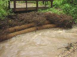 Coir Log Supporting Streambank Erosion Control Soil Stabilization Soil