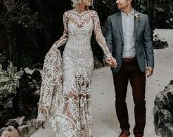 Get the best deals on long sleeve boho wedding dress and save up to 70% off at poshmark now! Boho Wedding Dress Long Sleeve Etsy