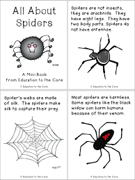 Spiders Free Mini Book And Writing Reflection Education To The Core Mini Books Spider Lessons Spiders Preschool