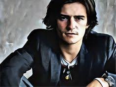 A digital art work of Orlando Bloom by Dan Newburn from a photo found