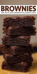 Classic Brownies That Are Rich And Chewy With A Crackly Crust Are An Easy Pantry Recipe No Chocola Chocolate Brownies Easy Cocoa Brownies Cocoa Powder Recipes
