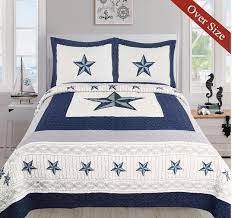 Dallas Cowboys Blue Star Quilt 3 Piece Set Comforter Sets Bedding Sets Star Bedding