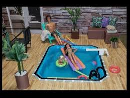 How To Make A Doll Pool With Real Water Youtube Diy Barbie House Diy Barbie Furniture Barbie Doll House