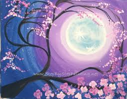 <script> var canvas = document.getelementbyid(mycanvas); Cherry Blossom Tree Painting Step By Step Painting For Beginners