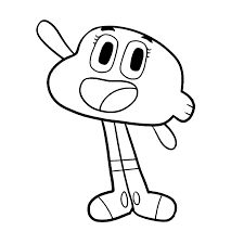 Prepare a impressora e clique no desenho de o incrive mundo de gumball que você prefere. Desenho De Gumball Feliz Para Colorir Tudodesenhos