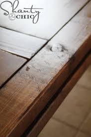 Then, move to the table leg. Diy Dining Table Triple Pedestal Farmhouse Shanty 2 Chic