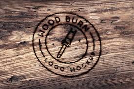 Wood Burn Logo Mockup Logo Mockup Wood Logo Woodworking Logo