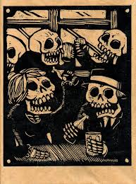 Los Calaveras Xilografia Music Artwork Linocut Art They are often written for the day of the dead. music artwork linocut