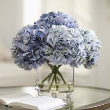 Eternal blooms with dried artificial flowers. Faux Blue Hydrangea Arrangement Hydrangea Arrangements Faux Flowers Flower Arrangements