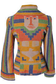 Navajo rugs and blankets are textiles produced by navajo people of the four corners area of the united states. 1950s Vintage Western Coat Jacket Blanket With Southwestern Face Design Modig