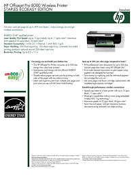 Hp Officejet Pro 8000 Wireless Printer Staples Ecoeasy