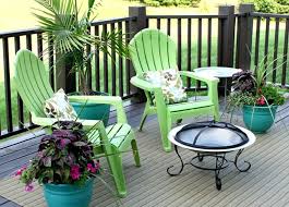 Decks Colors Flowers Outdoor Chairs Outdoor Fire Pit Plants Backyard Deck Decorating Spring Outdoor Decor Deck Furniture