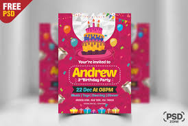 Luckily, you can get free birthday flyers template without any problems today. Birthday Invitation Card Design Free Psd Psd Zone