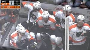 The penalty box or sin bin 1 (sometimes called the bad box , 2 or simply bin or box ) is the area in ice hockey , rugby union , rugby league , roller derby and some other sports where a player sits to. The Flyers Stacked So Many Players In The Penalty Box They Could Barely Fit Sbnation Com