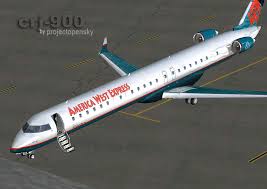 Photo (only) released under the gnu free documentation license, version 1.2. America West Bombardier Crj 900 For Fsx