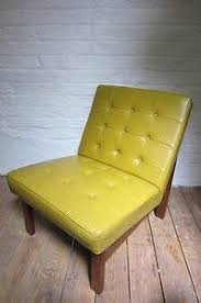 Vintage Retro 60s 70s Danish Style Vinyl Lounge Chair Armchair Chair Chairs Armchairs Lounge Chair
