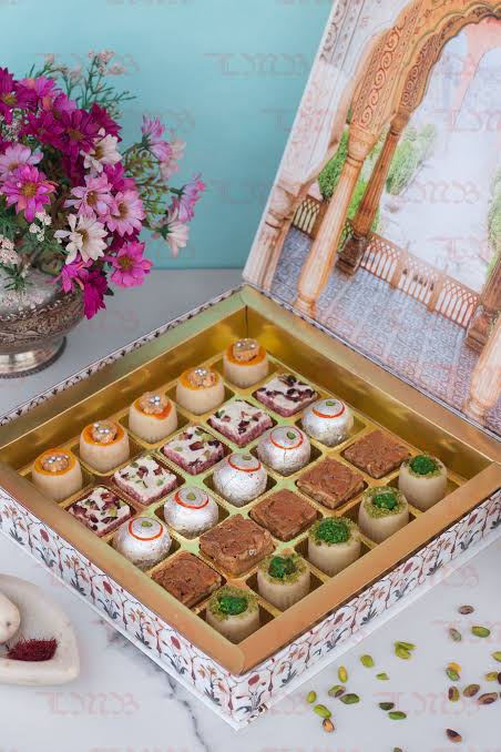 An Elegant Box of Assorted Mithai, AI generated
