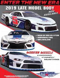 Within the manufacturers style all bodies must fit a nascar template. Five Star Bodies Sur Twitter We Are Very Excited To Announce The Release Of The New 2019 Late Model Body The New Camaro Mustang Camry Are All In Stock For