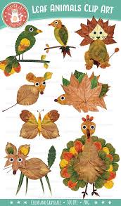 Leaf Clip Art Fall Autumn Animal Clipart Leaf Crafts Leaf Animals Fall Clip Art