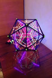 Led Fluorescent Decorative Icosahedron Lighting Art Object For Black Light Led Led Fluorescent Led Lights