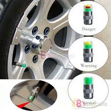 1 4pcs Car Auto Tire Pressure Monitor Valve Stem Cap Sensor Indicator 3 Color Alert Valve Stem Caps Car Tires Car