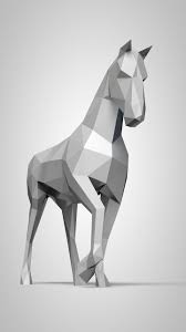 Lowpoly Horse 3d Print Model Polygon Art Cardboard Sculpture Geometric Animals