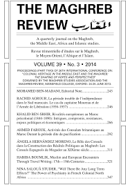 Maghreb Review Recent Issues