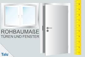 Rohbaumasse Von Turen Und Fenstern Nach Din Inkl Pdf Bau Fenster Haus Bauen