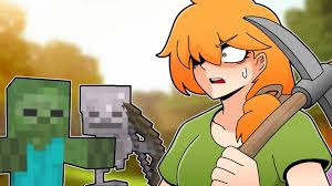 Minecraft alex battle animation