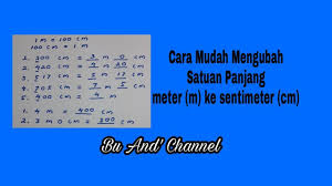 Soal satuan panjang kelas 3 sd. Cara Mudah Ubah Satuan Meter Ke Sentimeter Matematika Kelas 3 Sd Youtube