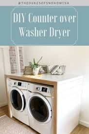 How I Built A Freestanding Counter Over My Washer And Dryer Laundry Room Countertop Laundry Room Layouts Laundry Table