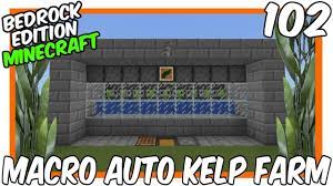 Top 5 minecraft automatic farms for beginners Macro Automatic Kelp Farm Bedrock Edition Minecraft Minecraft Projects Minecraft Redstone