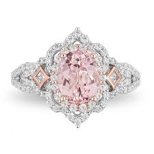 Enchanted Disney Aurora Oval Morganite And 3 4 Ct T W Diamond Scallop Frame Engagement Ring In 14k Two Tone Gold Zales In 2020 Unique Engagement Rings Disney Engagement Rings Vintage Engagement Rings