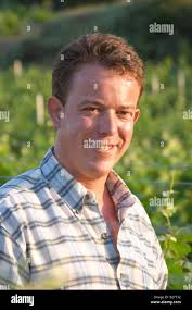Benjamin Bertrand, vice-président de la coopérative de producteurs de vin  et cave vigneronne Cassagnes, Ariège, Roussillon, France Photo Stock