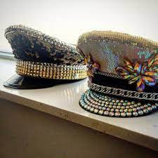 Custom Burning Man Hat Captain Hat Captain Hat Festival Etsy In 2021 Burning Man Hat Festival Hat Burning Man Fashion